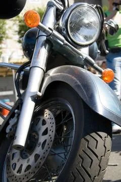 Close up view of motorcycle Stock Photos
