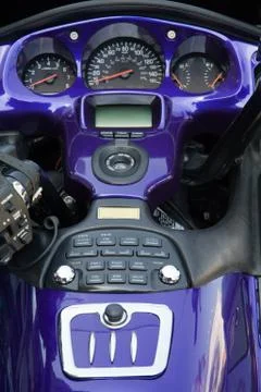 Close up view of motorcycle Stock Photos