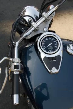 Close up view of motorcycle Stock Photos