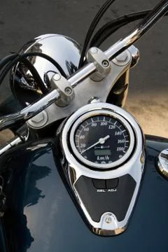 Close up view of motorcycle Stock Photos