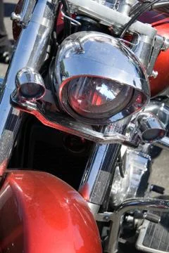 Close up view of motorcycle Stock Photos