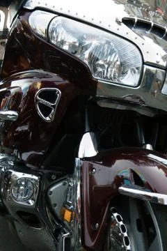 Close up view of motorcycle Stock Photos