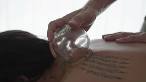 Close-up view of the moving of a suction cup with inflated skin inside Stock Footage 202227957