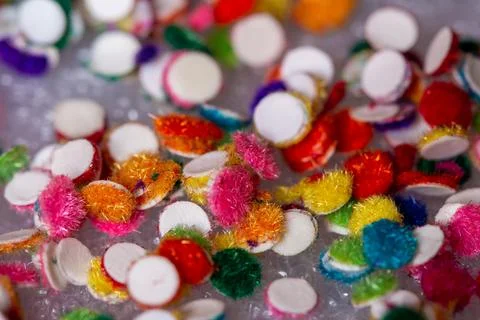 Close view of multi colored Bindi Sticker used mostly by indian females Stock Photos