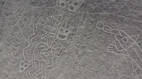 Close up view of multiple faces and a fish camera rising up to high POVof the Stock Footage 251937379