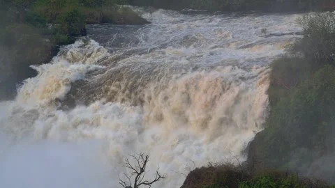 Close up View of Murchison Falls. Uganda Stock Footage 261555361