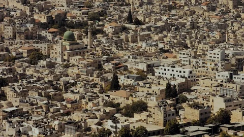 Close view for Nablus old city in west bank Palestine, Old traditional Stock Footage 95229637