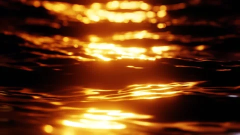 Close-up view of night ocean waves in slow motion, seamless loop background Stock Footage 274130943