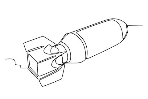 Close-up view of nuclear weapons Stock Illustration