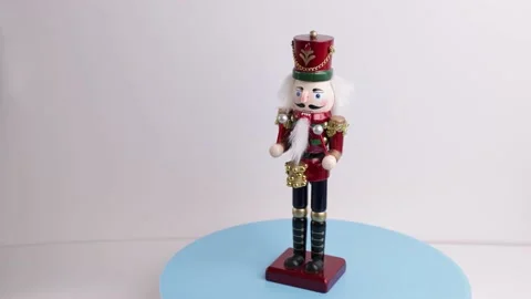 Close up view of Nutcracker figure isolation on background. Stock Footage 165388001