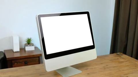 Close up view of office room with computer Stock Photos