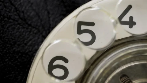 Close-up view on old telephone dial. Stock Footage 116721936