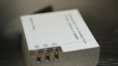 Close-up view of old used battery, with selective focus. Battery for recycl.. Stock Footage 270191483