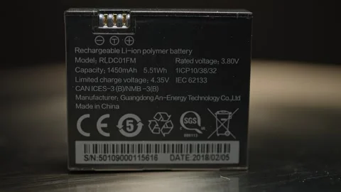 Close-up view of old used battery, with selective focus. Battery for recycl.. Stock Footage 270191488