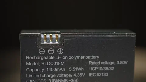 Close-up view of old used battery, with selective focus. Battery for recycl.. Video stock 270191746