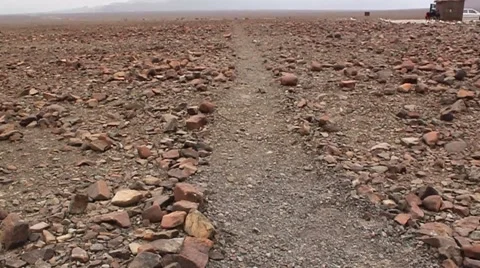 Close up view on the one Nazca line Video stock 60373536