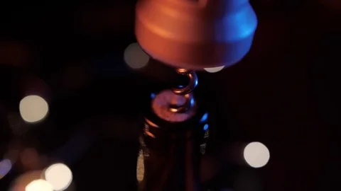 Close up view of opening a wine bottle Opening a wine bottledark background Stock Footage 120333326