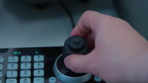 A close view of operating a knob on a electronic device Stock Footage 300755924