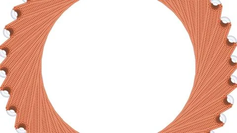 A close up view of an orange and white spiral vortex Stock Illustration