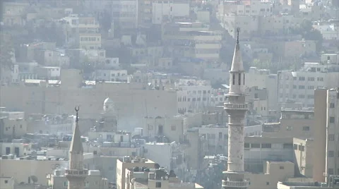 Close up view over Amman city Jordan Stock Footage 58494620