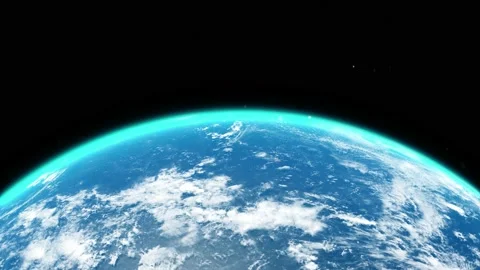 Close up view over the earth in space Stock Footage