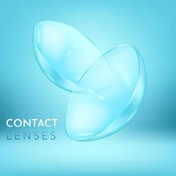 Close view on pair of eye contact lenses Stock Illustration