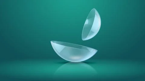 Close view on pair of eye contact lens Stock Illustration