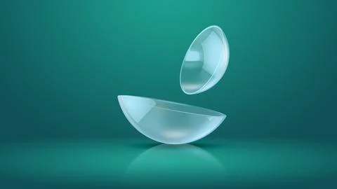 Close view on pair of eye contact lens Illustrazione stock