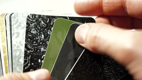 Close up view of a palette of multicolored stickers. Stock Footage 117852753