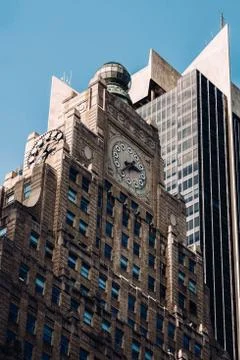 Close-up view of Paramount Building in Midtown Manhattan New York City Stock Photos