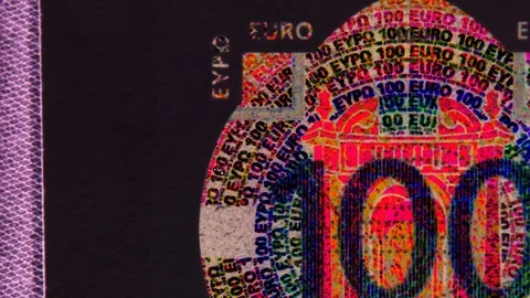 Close view of a part of banknotes, sequence of macro images. Partial view of  Stock Footage 122573241