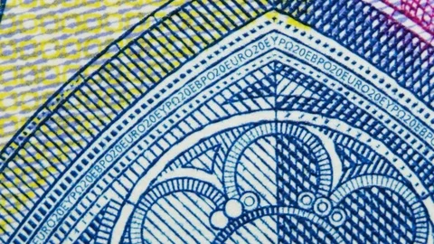 Close view of a part of banknotes, sequence of macro images. Partial view of  Stock Footage 124131593