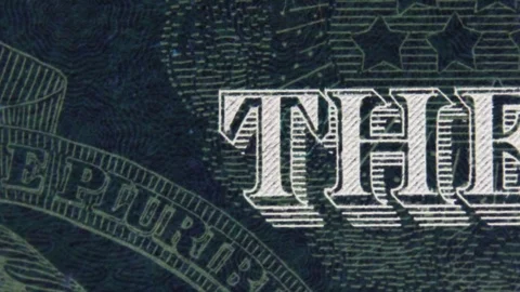Close view of a part of banknotes, sequence of macro images. Partial view of  Stock Footage 126692853