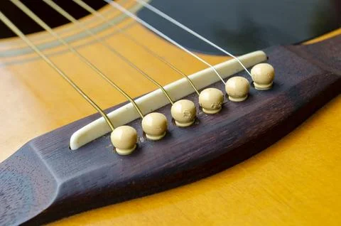 Close up view of part of Guitar suitable for music cover or use for copy spac Stock Photos