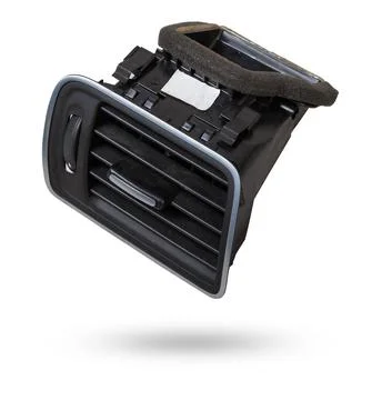 A close-up view of a part of the interior of a modern car with a view of th.. Stock Photos