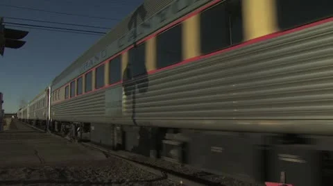 Close Up View of Passenger Train As It Passes By 5 스톡 동영상 18978036