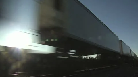 Close up View of a Passing Freight Train 스톡 동영상 19048803