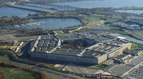 Close view of the Pentagon. Shot in 2011. Stock Footage