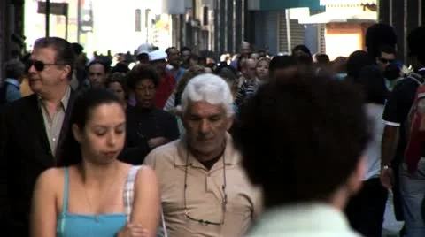 Close Up View of People in Centro de Sao Paulo, Brazil 5 Stock-Footage 19707000