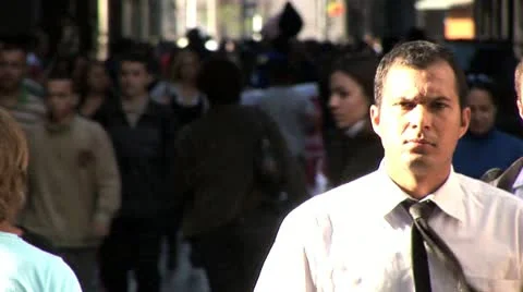 Close Up View of People in Centro de Sao Paulo, Brazil 3 스톡 동영상 19723184