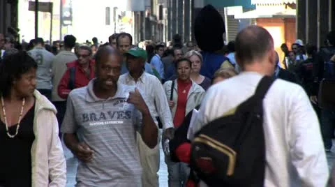 Close Up View of People in Centro de Sao Paulo, Brazil 4 스톡 동영상 19723272