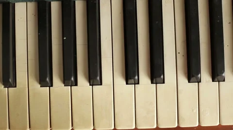 Close up view of piano keys Stock Footage 45205417