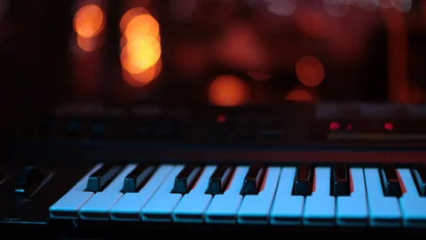 Close Up View Of Piano Keys Stock-Footage 148920786
