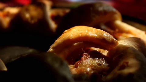A close-up view of pizza Stock Footage 148273744