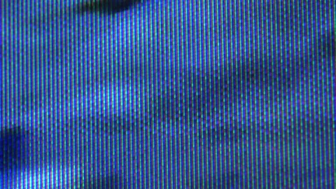 Close up view at a plasma tv while showing television activity Stock Footage 138276331