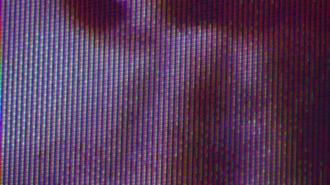 Close up view at a plasma tv while showing television activity. Stock Footage 147546609