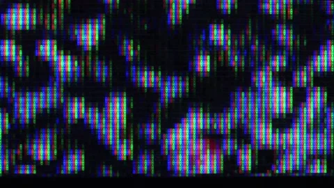 Close up view at a plasma tv while showing white noise activity. Stock Footage 150028470