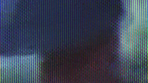 Close up view at a plasma tv while showing television activity. Stock Footage 155557589