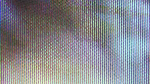 Close up view at a plasma tv while showing television activity Stock Footage 155661147