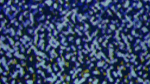 Close up view at a plasma tv while showing television activity. Stock Footage 164335196